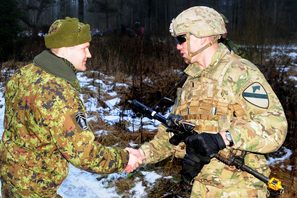 Estonia and US Soldiers Partner for Christmas Thunder 2018 Field Training