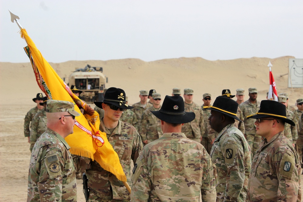 1-98 CAV Conducts Change of Command Ceremony in Kuwait
