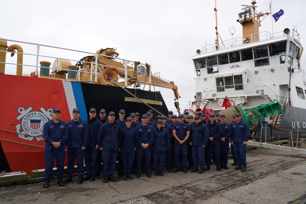 Rear Admiral Nunan visits crew of Coast Guard Cutter Abbie Burgess