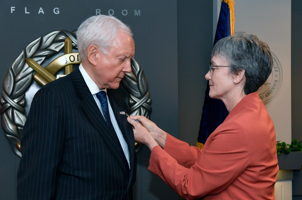 Secretary of the Air Force Heather Wilson, Senator Orrin Hatch, Distinguished Public Service Award