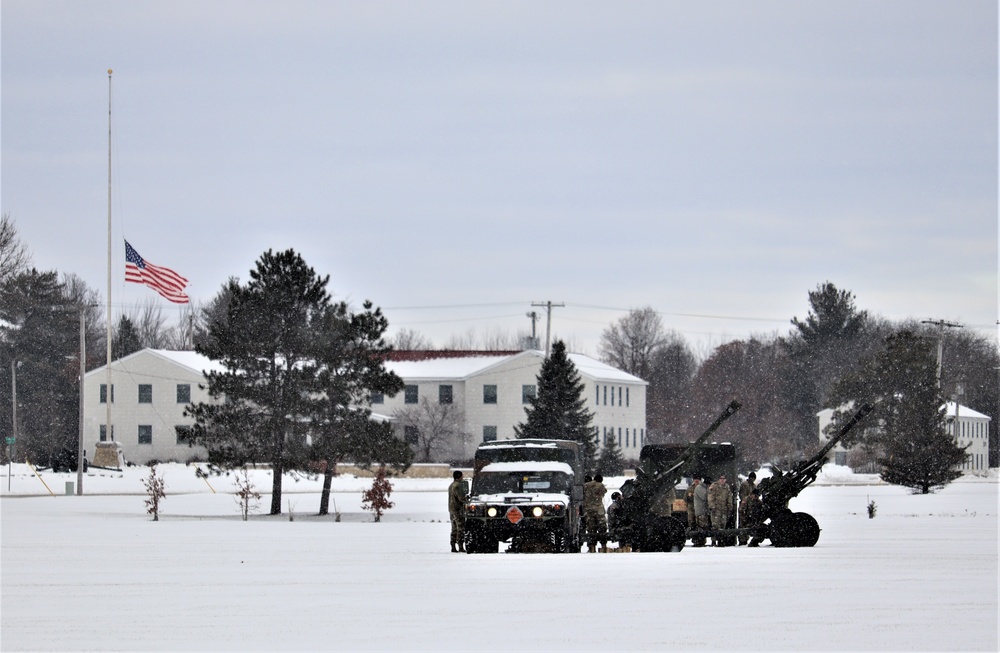 Fort McCoy remembers former President George H. W. Bush with 21-gun artillery salute