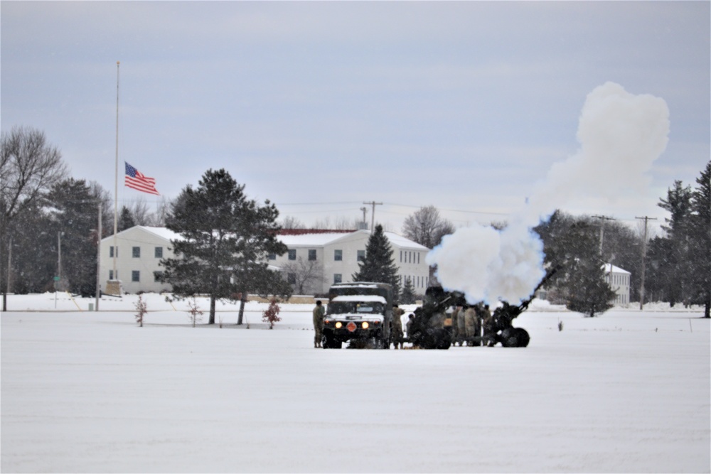 Fort McCoy remembers former President George H. W. Bush with 21-gun artillery salute
