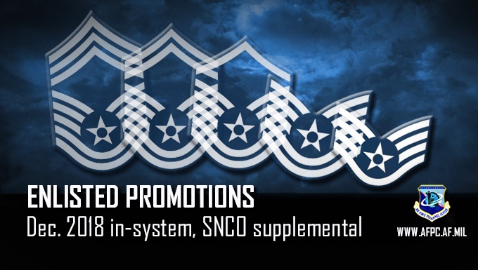 December enlisted in-system, SNCO board supplemental promotion list released