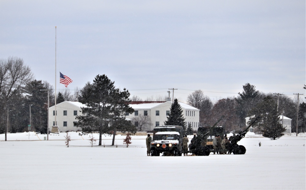 Fort McCoy remembers former President George H. W. Bush with 21-gun artillery salute