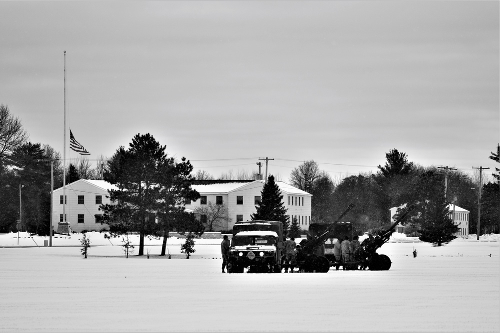 Fort McCoy remembers former President George H. W. Bush with 21-gun artillery salute