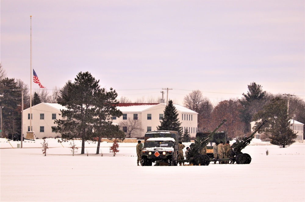 Fort McCoy remembers former President George H. W. Bush with 21-gun artillery salute