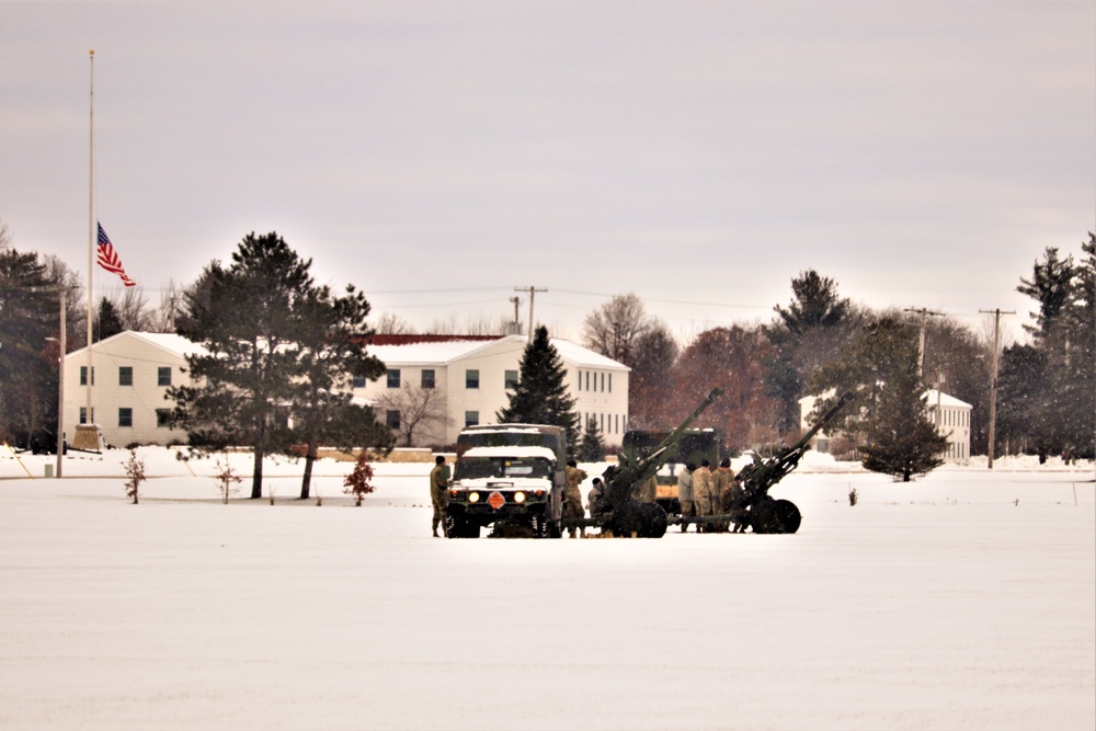 Fort McCoy remembers former President George H. W. Bush with 21-gun artillery salute