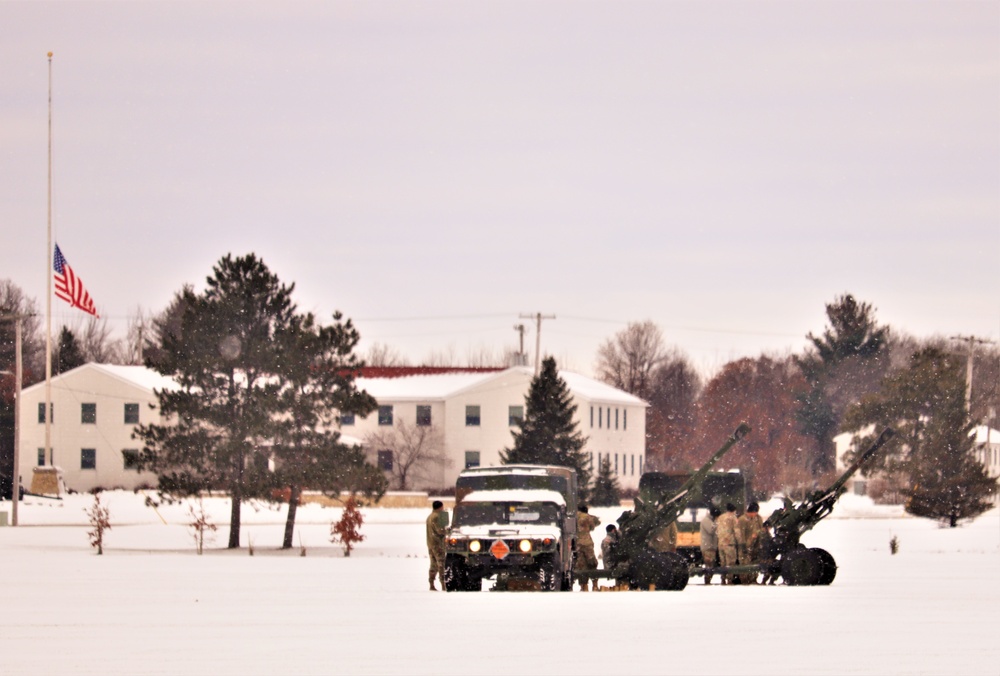 Fort McCoy remembers former President George H. W. Bush with 21-gun artillery salute