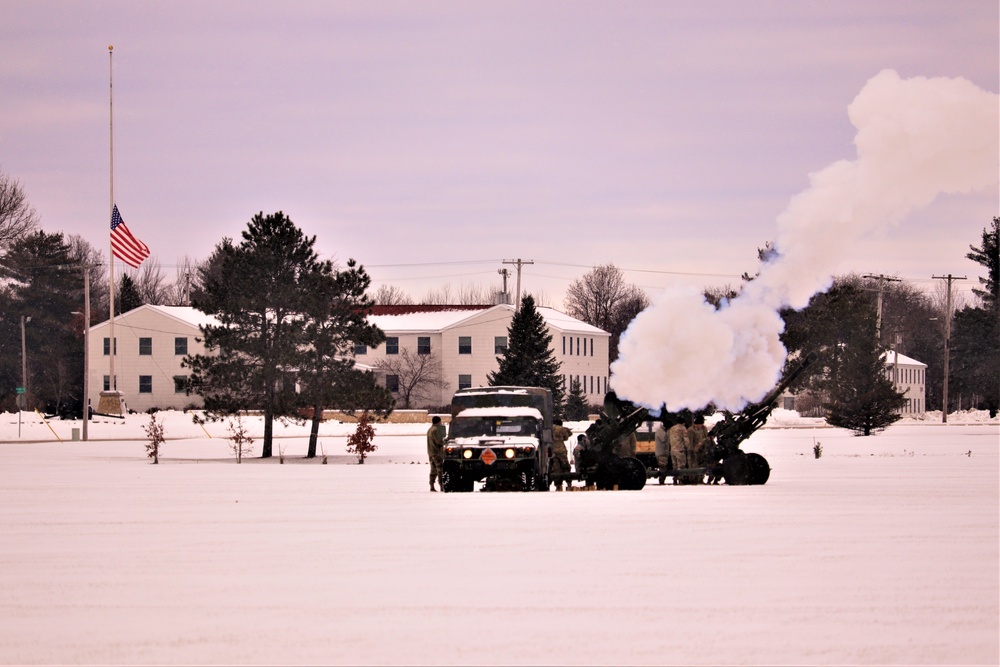 Fort McCoy remembers former President George H. W. Bush with 21-gun artillery salute