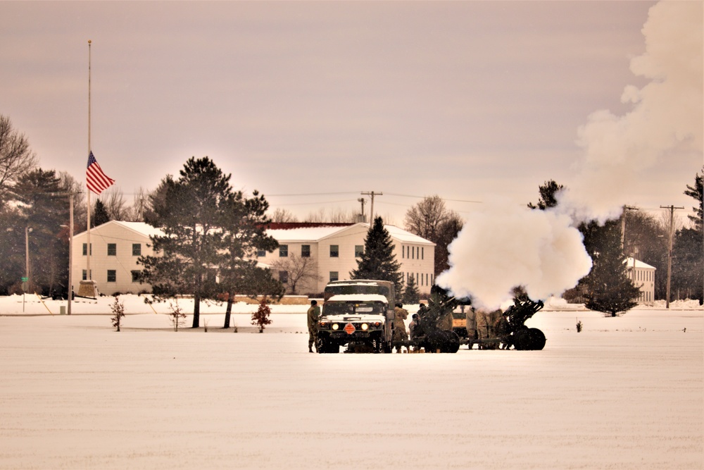 Fort McCoy remembers former President George H. W. Bush with 21-gun artillery salute