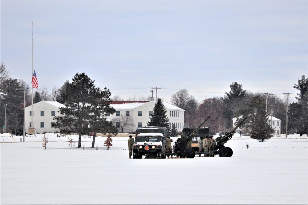 Fort McCoy remembers former President George H. W. Bush with 21-gun artillery salute