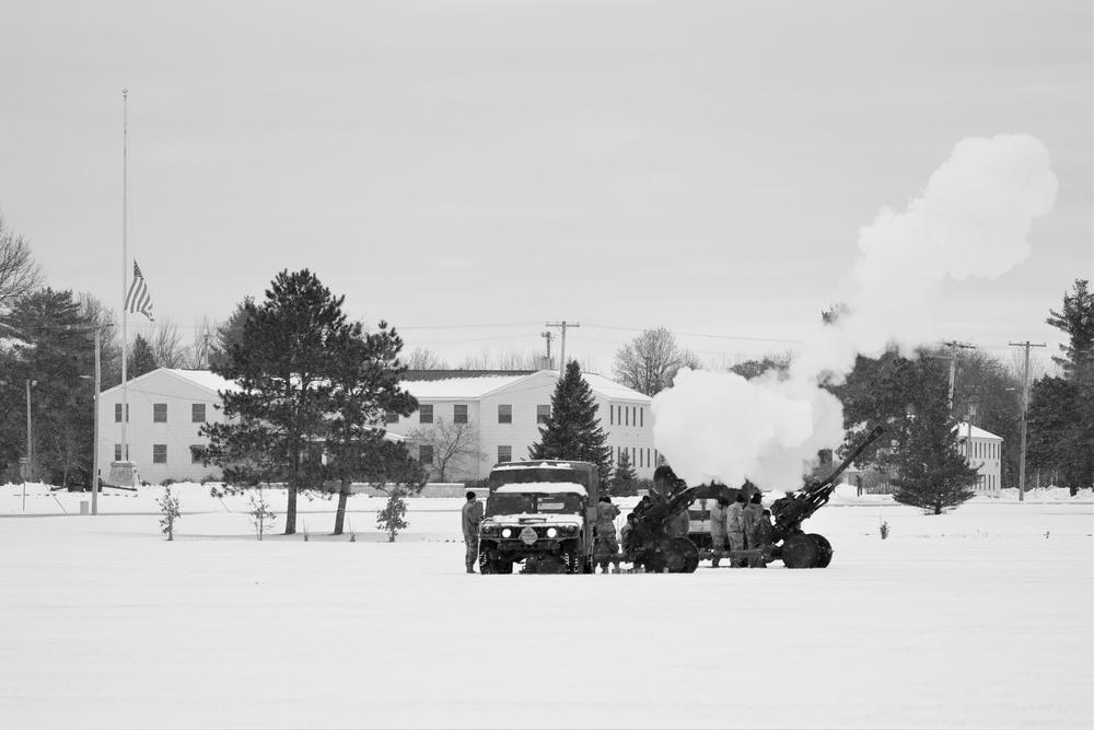 Fort McCoy remembers former President George H. W. Bush with 21-gun artillery salute