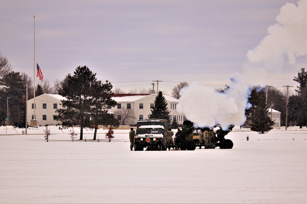 Fort McCoy remembers former President George H. W. Bush with 21-gun artillery salute