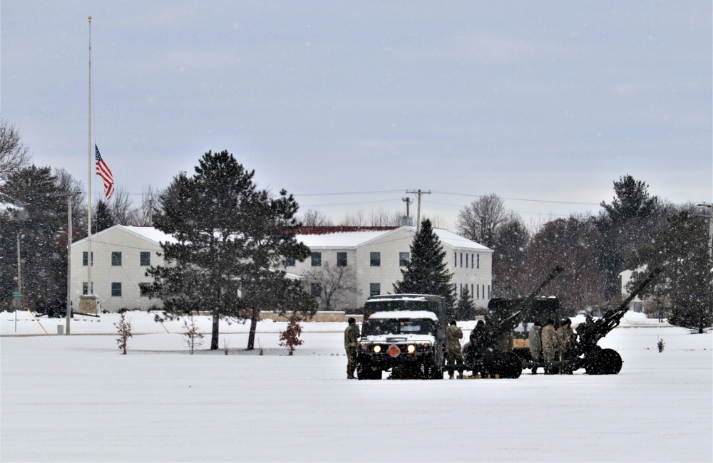 Fort McCoy remembers former President George H. W. Bush with 21-gun artillery salute