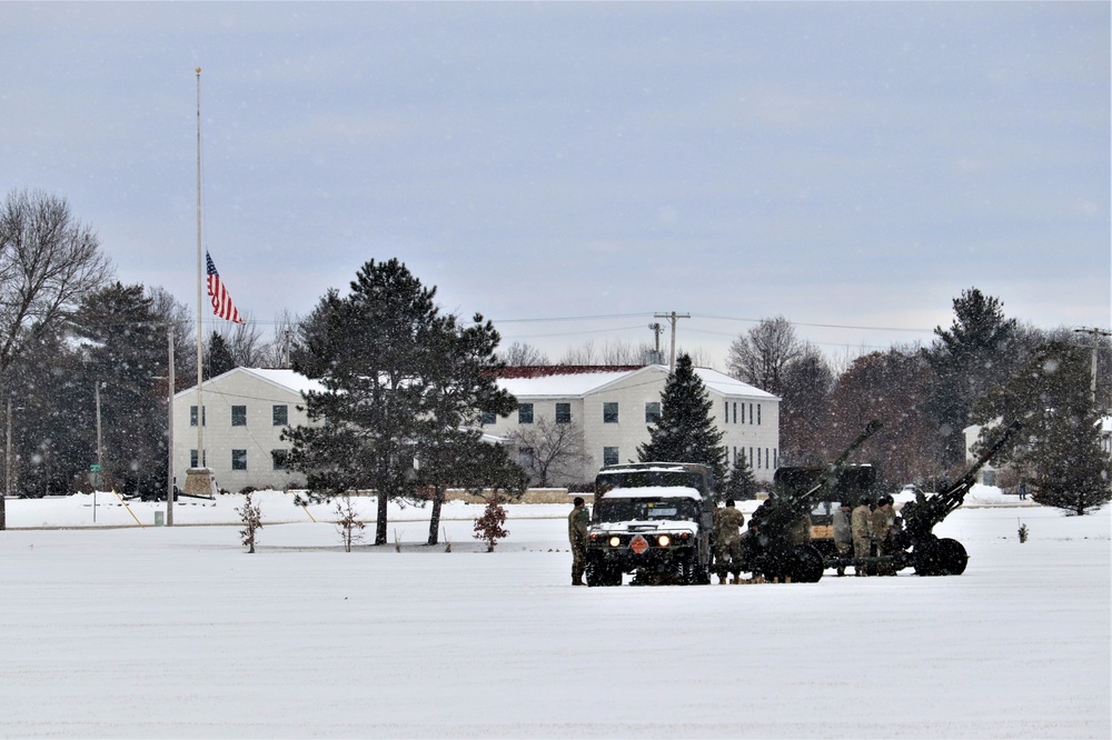 Fort McCoy remembers former President George H. W. Bush with 21-gun artillery salute