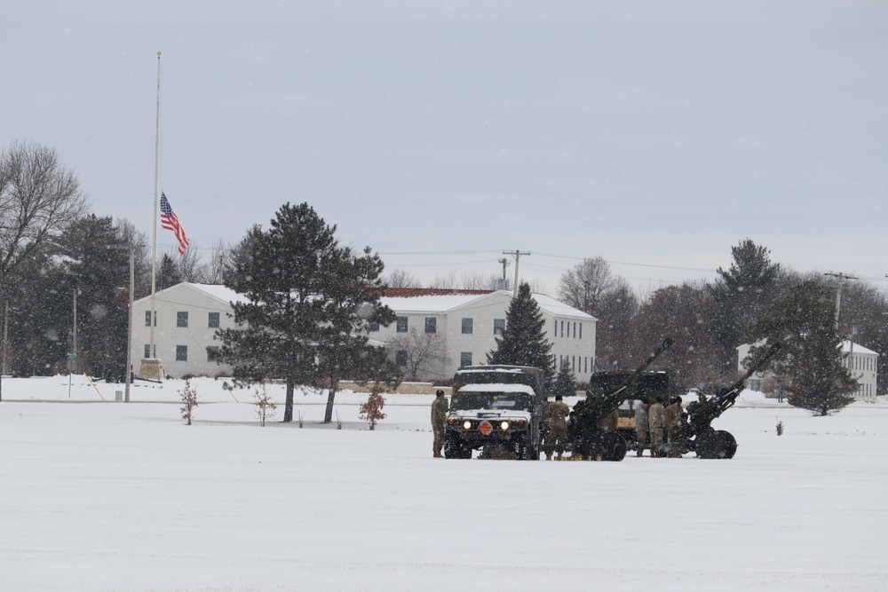 Fort McCoy remembers former President George H. W. Bush with 21-gun artillery salute