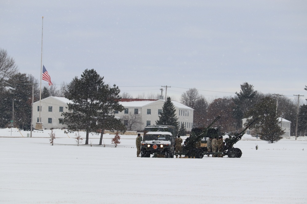 Fort McCoy remembers former President George H. W. Bush with 21-gun artillery salute