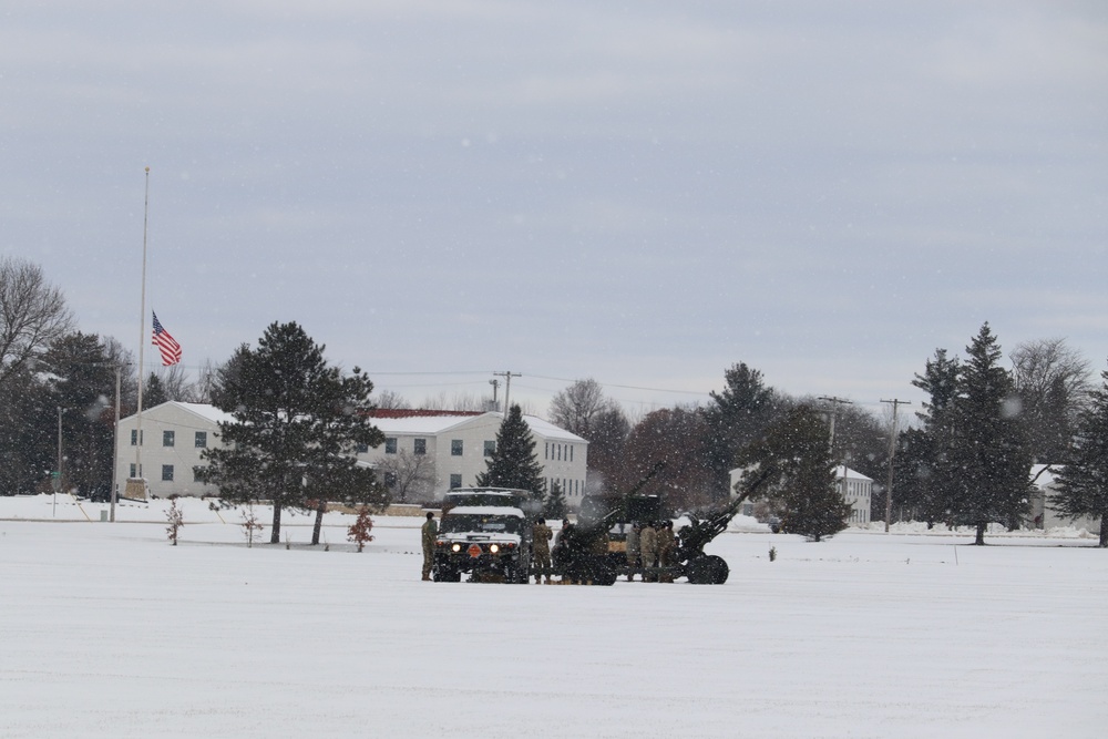 Fort McCoy remembers former President George H. W. Bush with 21-gun artillery salute