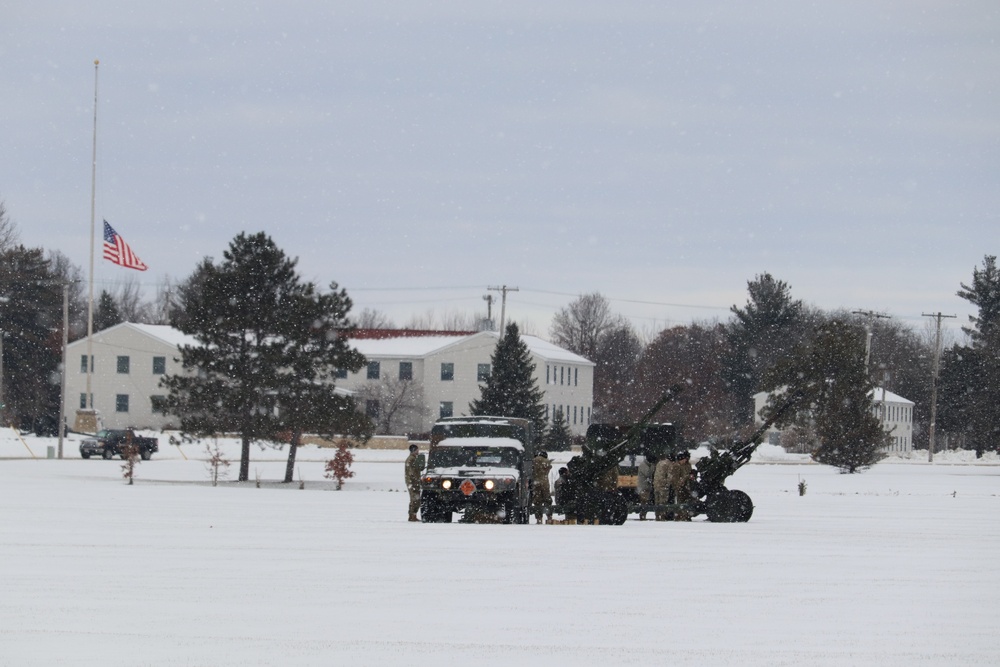 Fort McCoy remembers former President George H. W. Bush with 21-gun artillery salute