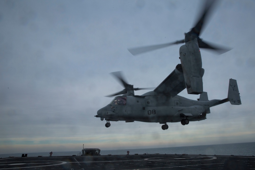 VMM-261 expands the MV-22 ship to shore transporting capabilities.