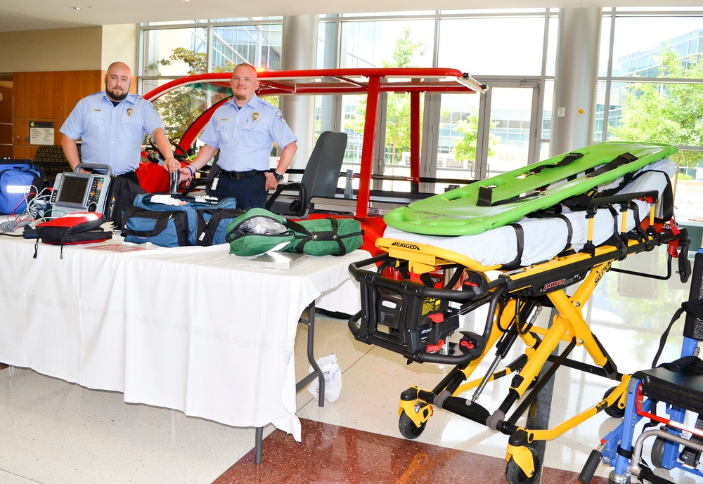 Fort Hood Emergency Medical Services display Emergency-Response Vehicle