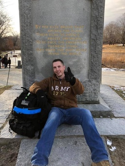 US ARMY RESERVE OFFICER RUCKS TO MASS. VETERANS’ MEMORIALS TO RAISE AWARENESS