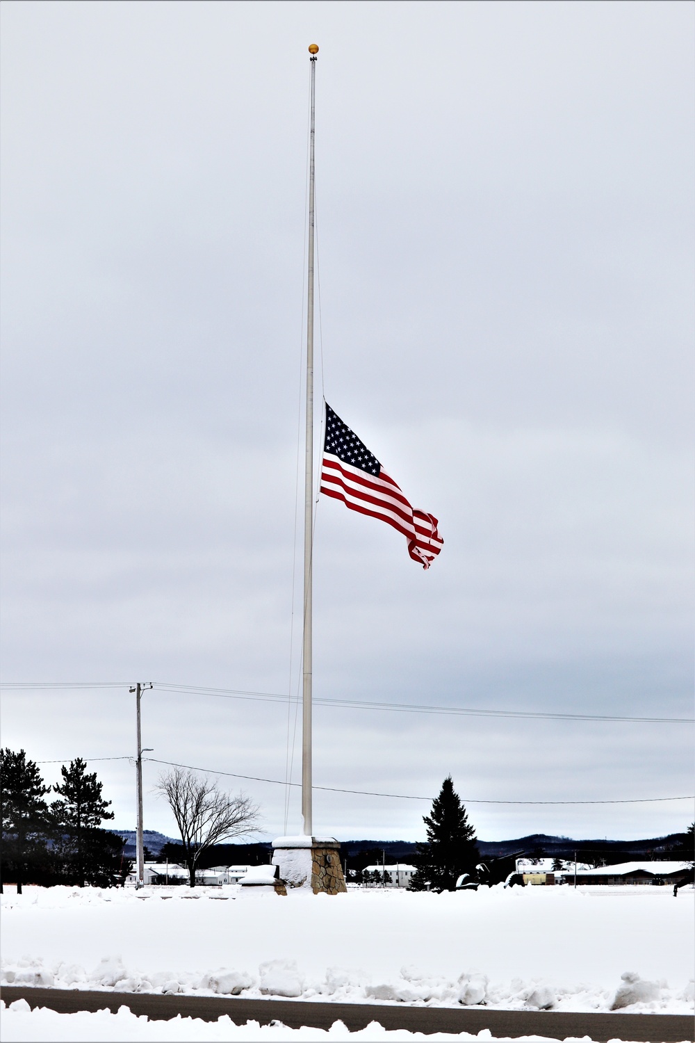 Flag at half-staff to honor former President George H. W. Bush at Fort McCoy