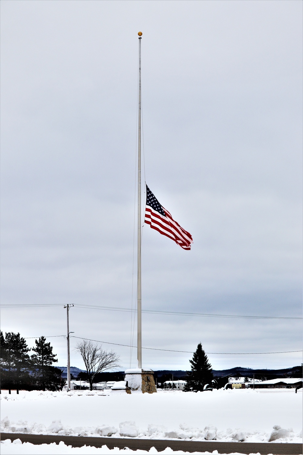 Flag at half-staff to honor former President George H. W. Bush at Fort McCoy