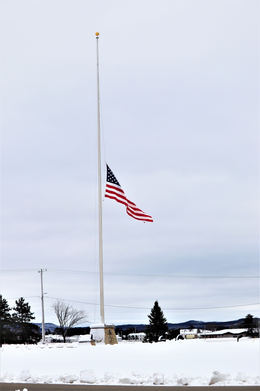 Flag at half-staff to honor former President George H. W. Bush at Fort McCoy