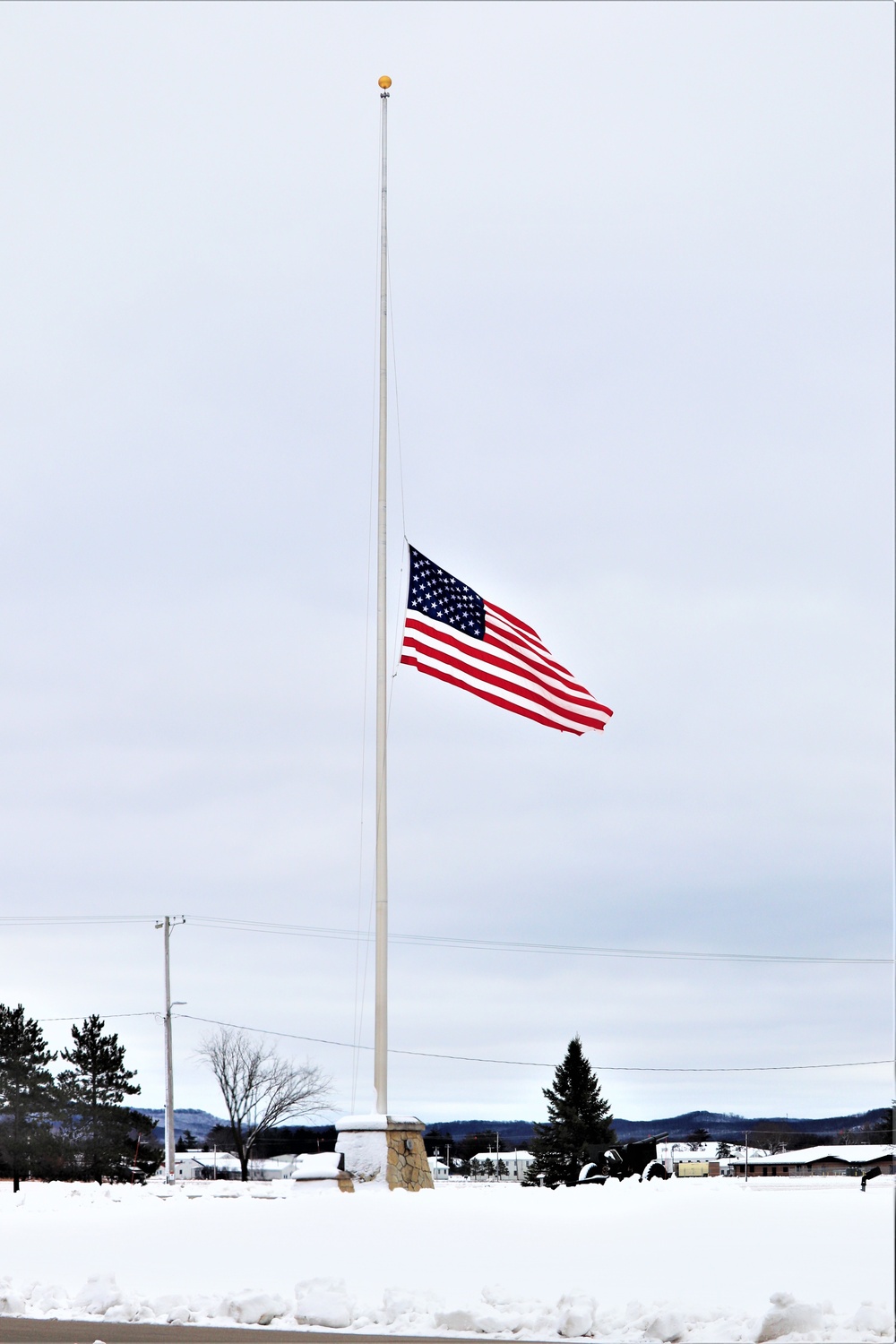 Flag at half-staff to honor former President George H. W. Bush at Fort McCoy