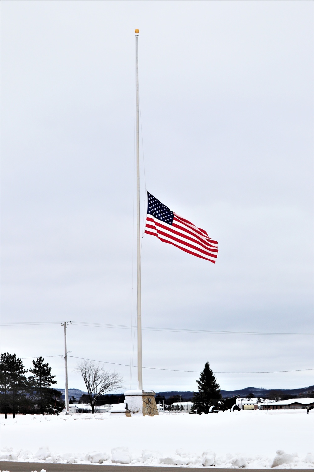 Flag at half-staff to honor former President George H. W. Bush at Fort McCoy