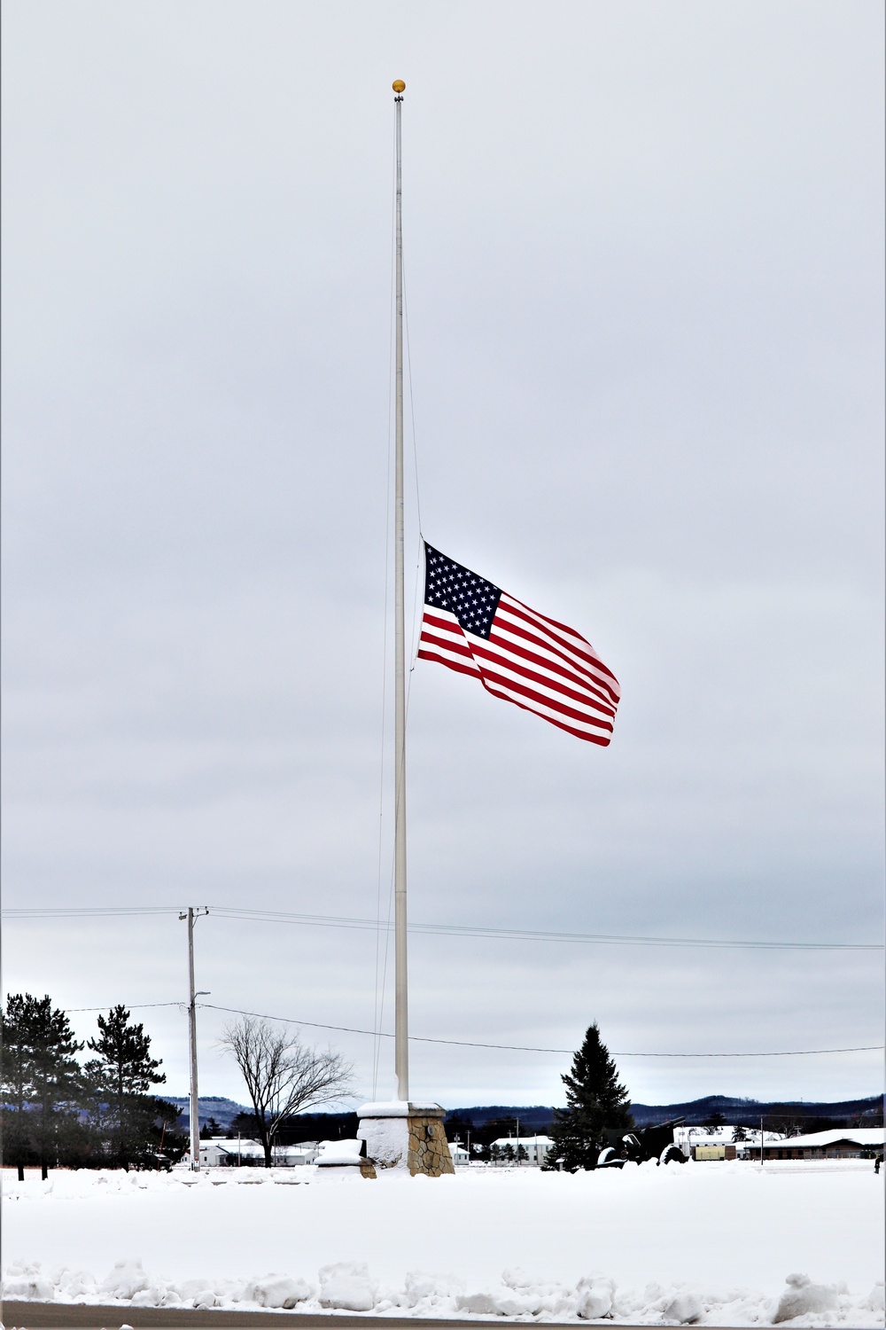 Flag at half-staff to honor former President George H. W. Bush at Fort McCoy