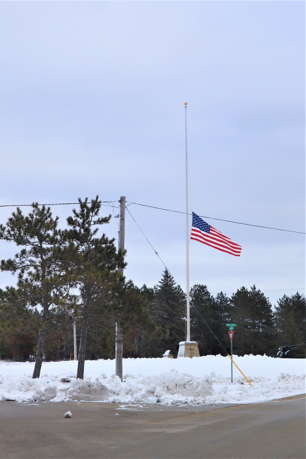 Flag at half-staff to honor former President George H. W. Bush at Fort McCoy