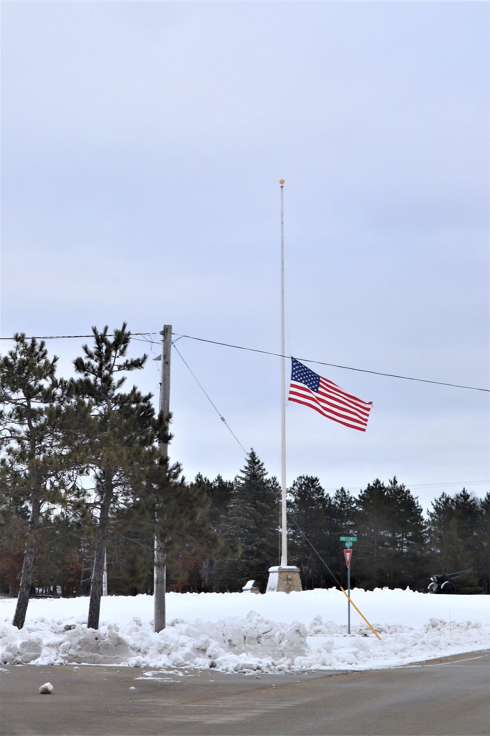 Flag at half-staff to honor former President George H. W. Bush at Fort McCoy