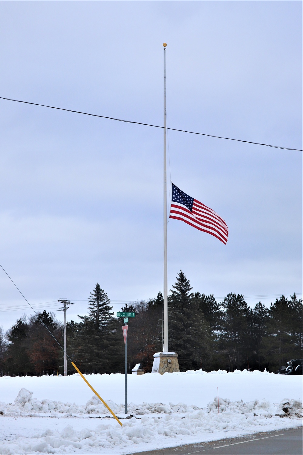 Flag at half-staff to honor former President George H. W. Bush at Fort McCoy