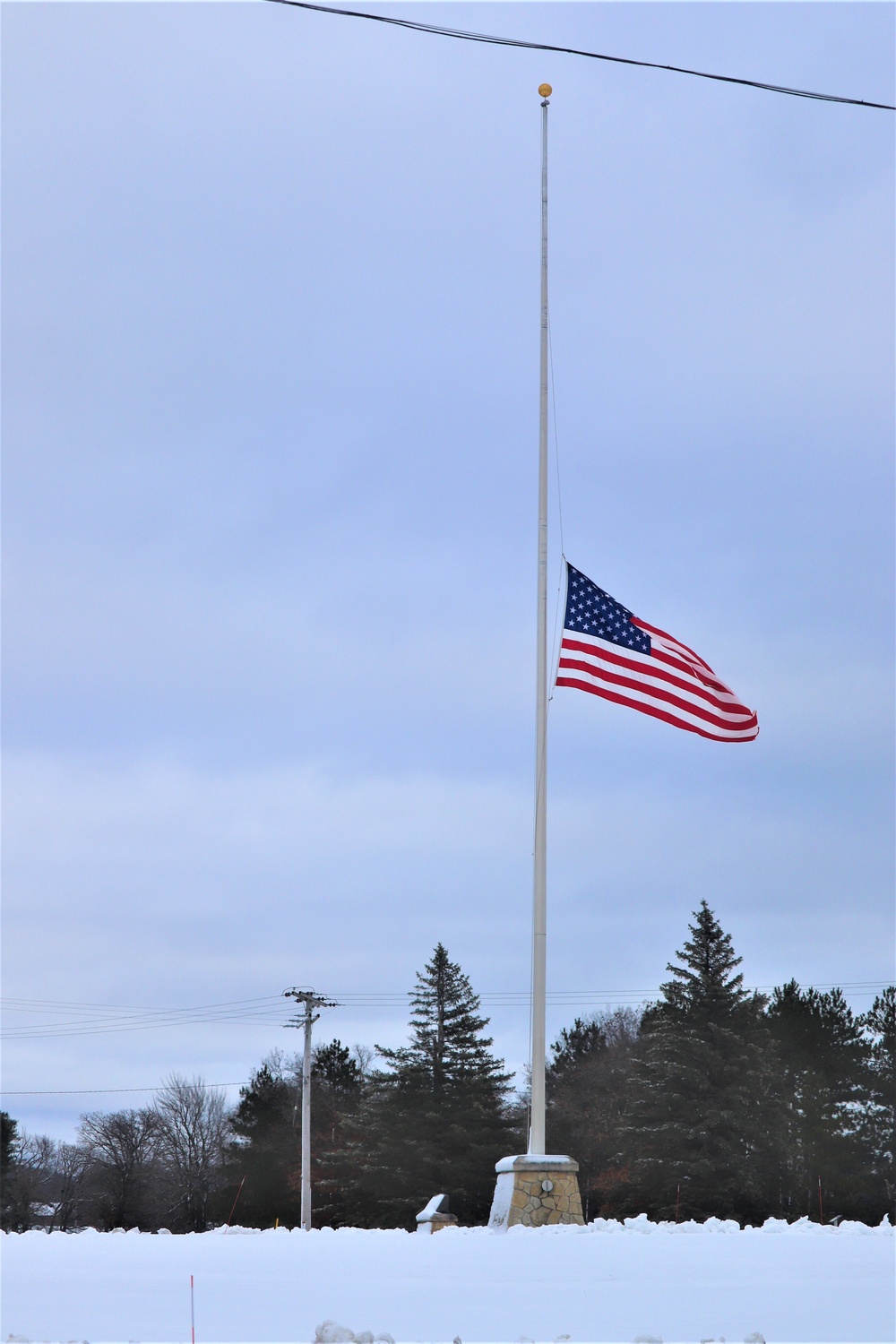 Flag at half-staff to honor former President George H. W. Bush at Fort McCoy