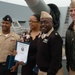 A re-enlistment aboard the USS Wisconsin (BB 64)