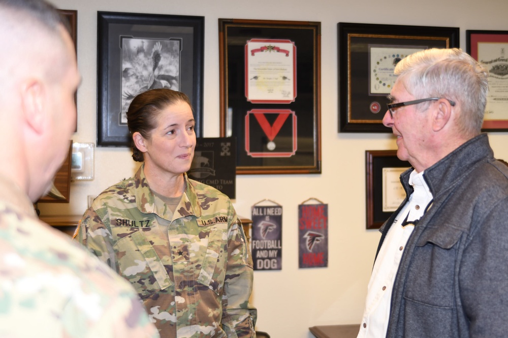 1st MSC commanding general meets, awards 210th RSG Soldiers