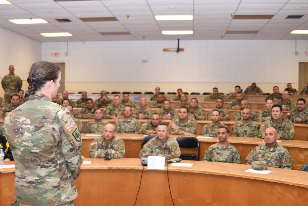 1st MSC commanding general meets, awards 210th RSG Soldiers