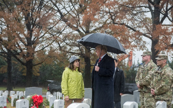 President Donald J. Trump Visits Section 60