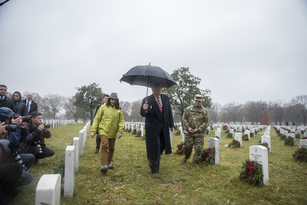 President Donald J. Trump Visits Section 60