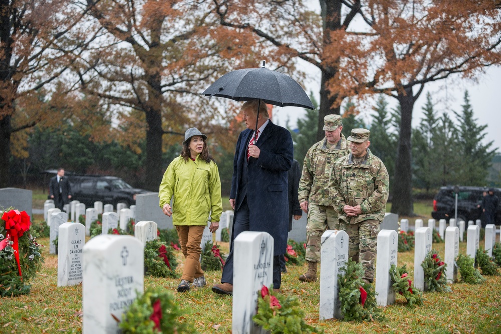 President Donald J. Trump Visits Section 60