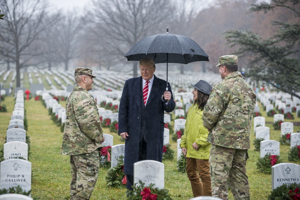 President Donald J. Trump Visits Section 60