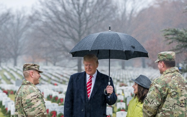 President Donald J. Trump Visits Section 60