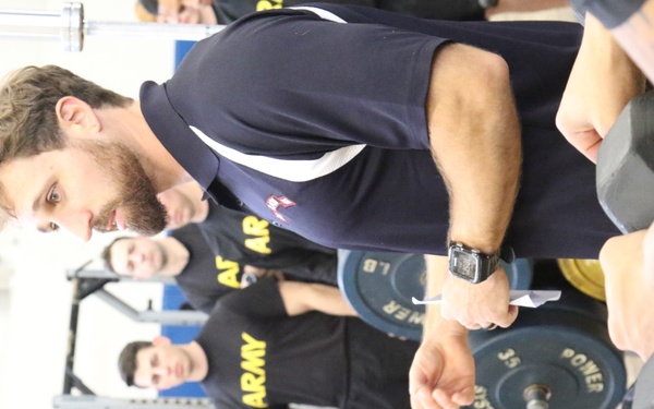 Soldiers of the 1st Infantry Division hit the gym at Craig Fitness Center on Fort Riley for a three-day Human Performance Course lead by the 75th Ranger Regiment, Dec. 11-14, 2018.