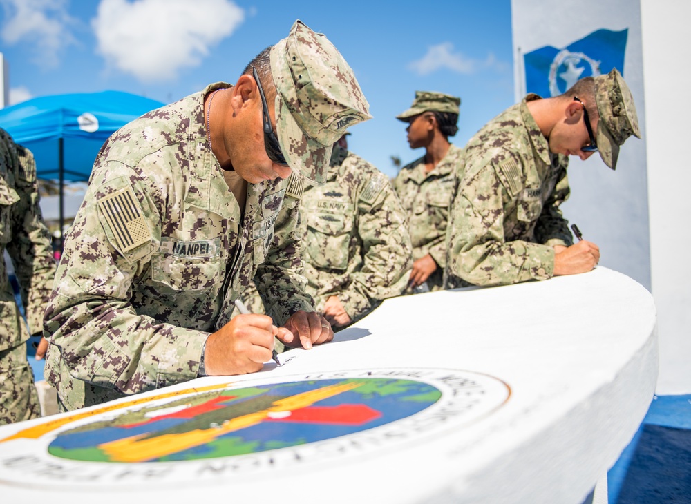 Veterans Day Ceremony During Recovery Efforts in Tinian