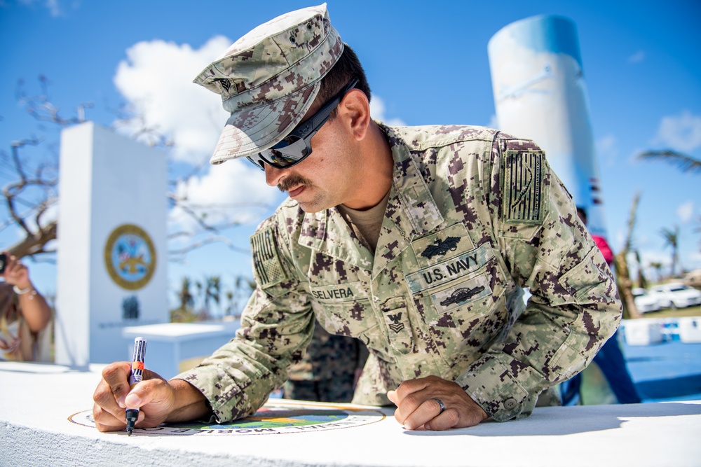 Veterans Day Ceremony During Recovery Efforts in Tinian
