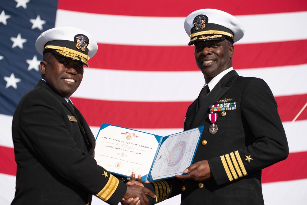 Meritorious Service Medal Awarded During Change of Command Ceremony