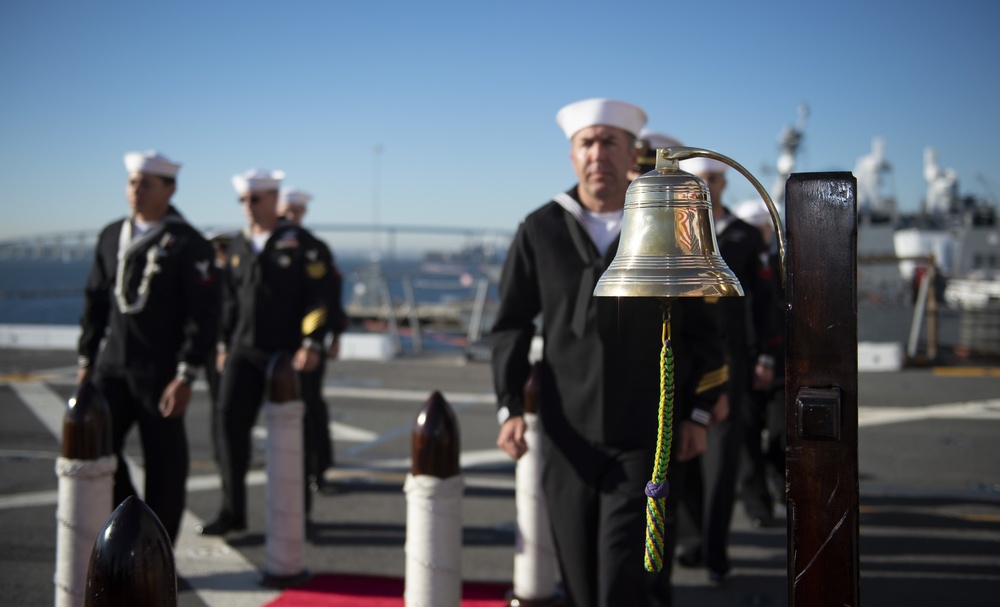 Sideboys Post During Change of Command