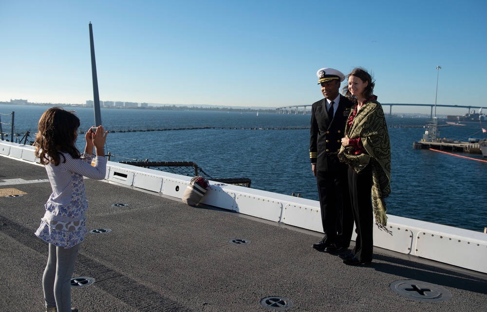 Pose for a Photo Aboard USS New Orleans